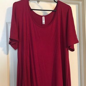 Bright Cranberry Perfect Tee LulaRoe 2XL tunic top